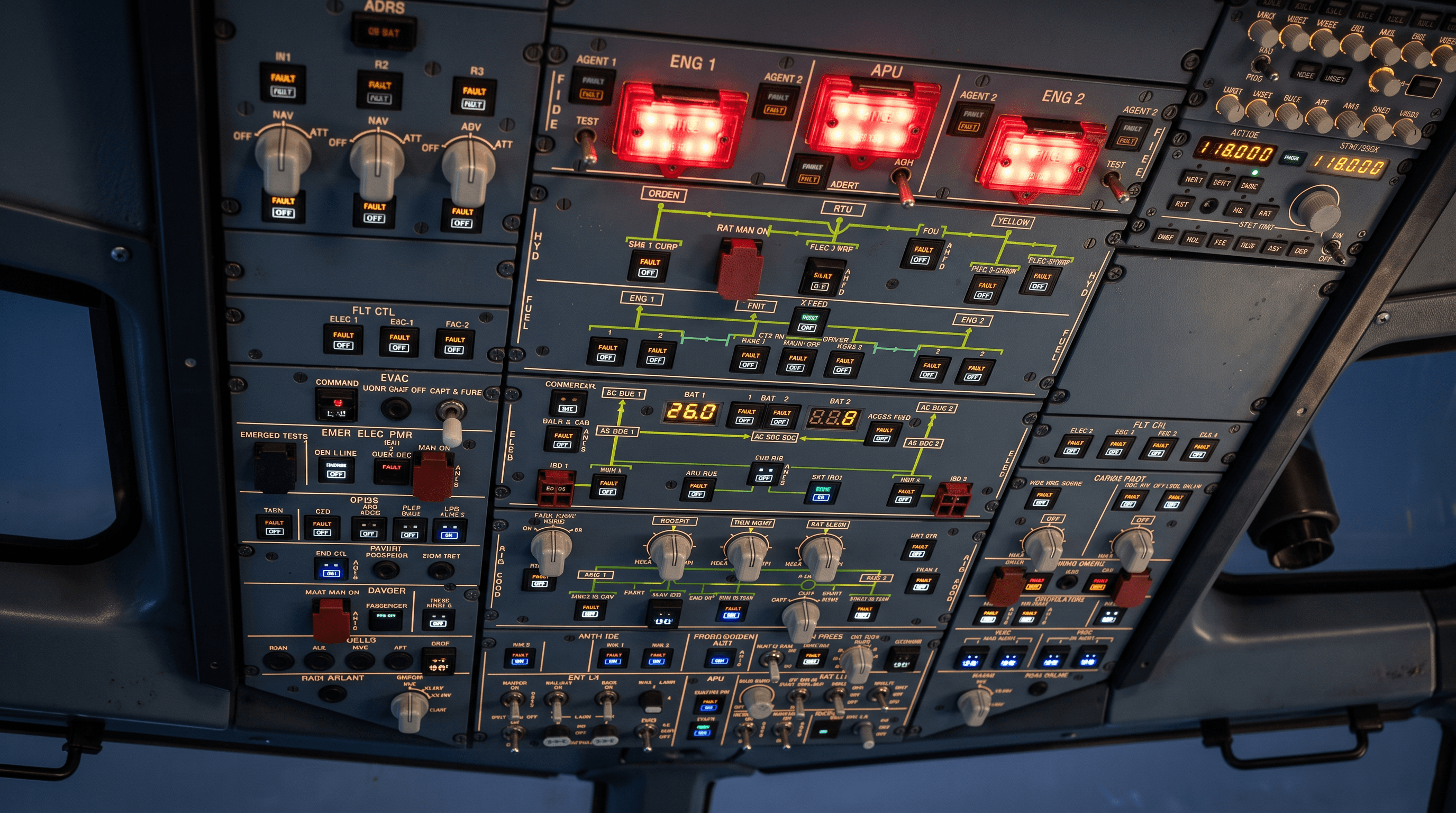 A320 overhead panel